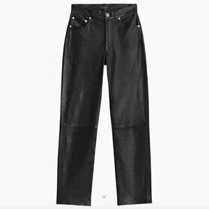 rag&bone Leather Straight Leg Pant